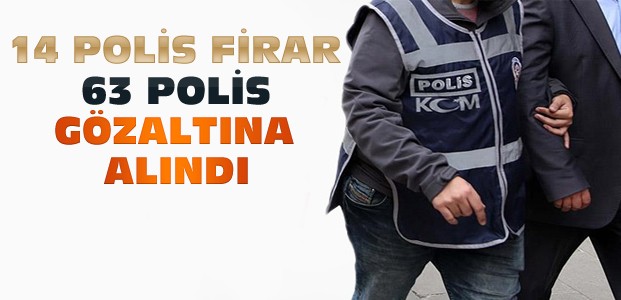 Konya'da 63 polis gözaltına alındı