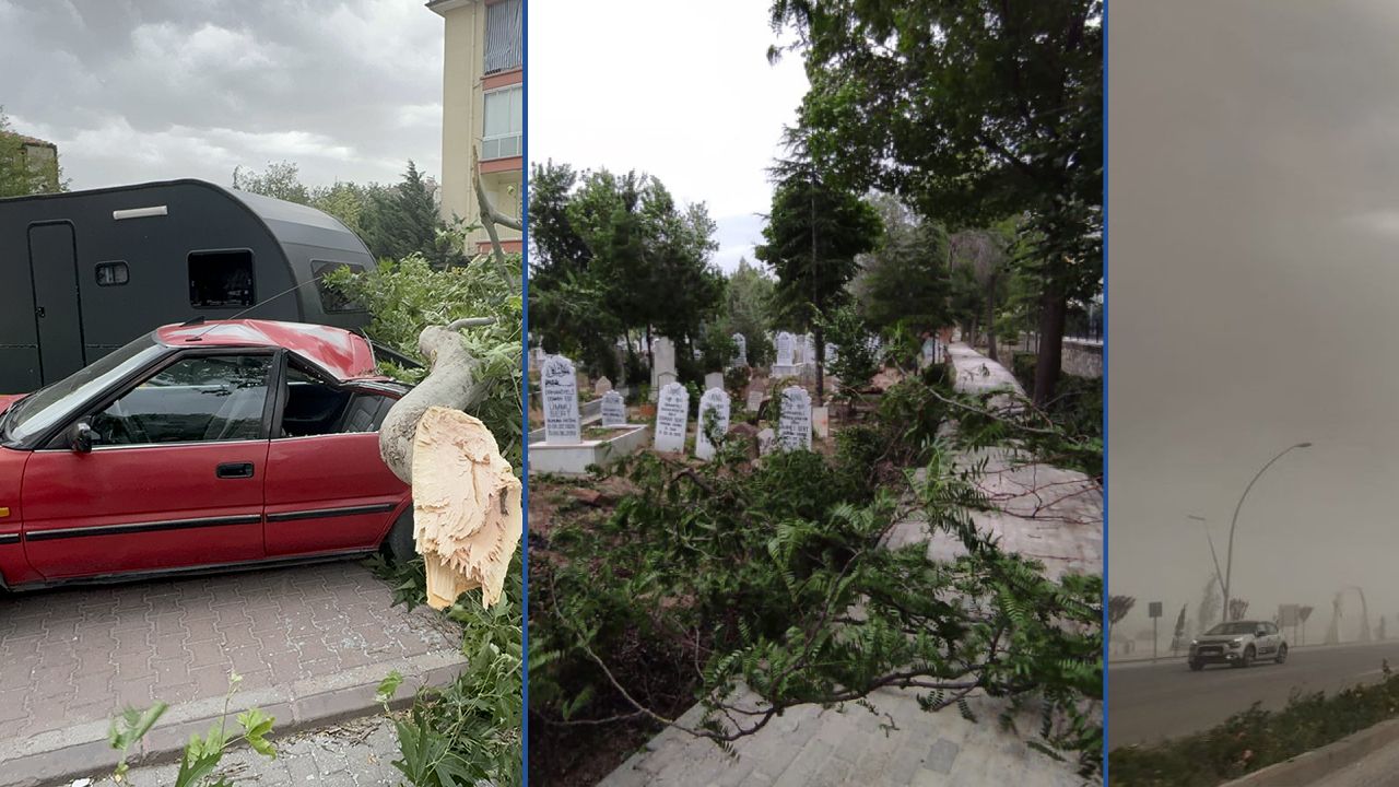 Fırtına Konya'yı Uçurdu! Maddi Hasar Oluştu