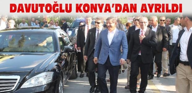 Başbakan Davutoğlu Konya'dan Ayrıldı