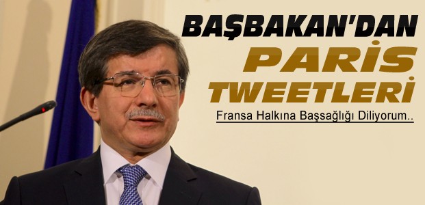 Başbakan Davutoğlu'ndan Paris tweetleri