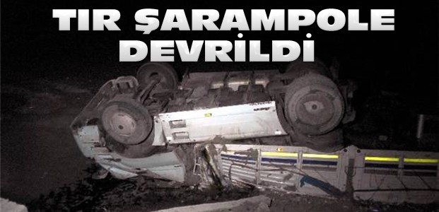 Kontrolden Çıkan TIR Şarampole Devrildi