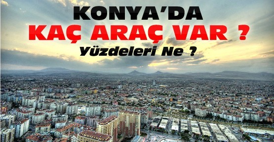 Konya'daki araç sayısı ve dağılımları