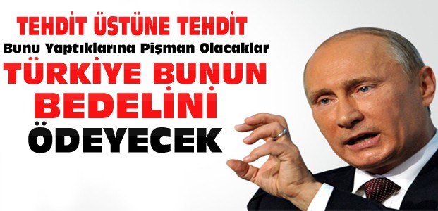 Putin:Türkiye Bunun Bedelini Ödeyecek