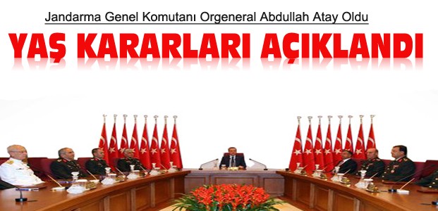 YAŞ Kararları Açıklandı