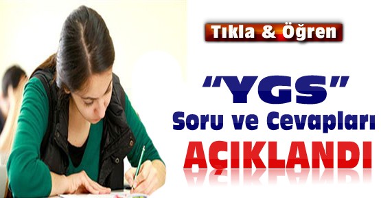 YGS Soru ve Cevapları Açıklandı-Tıkla-Öğren